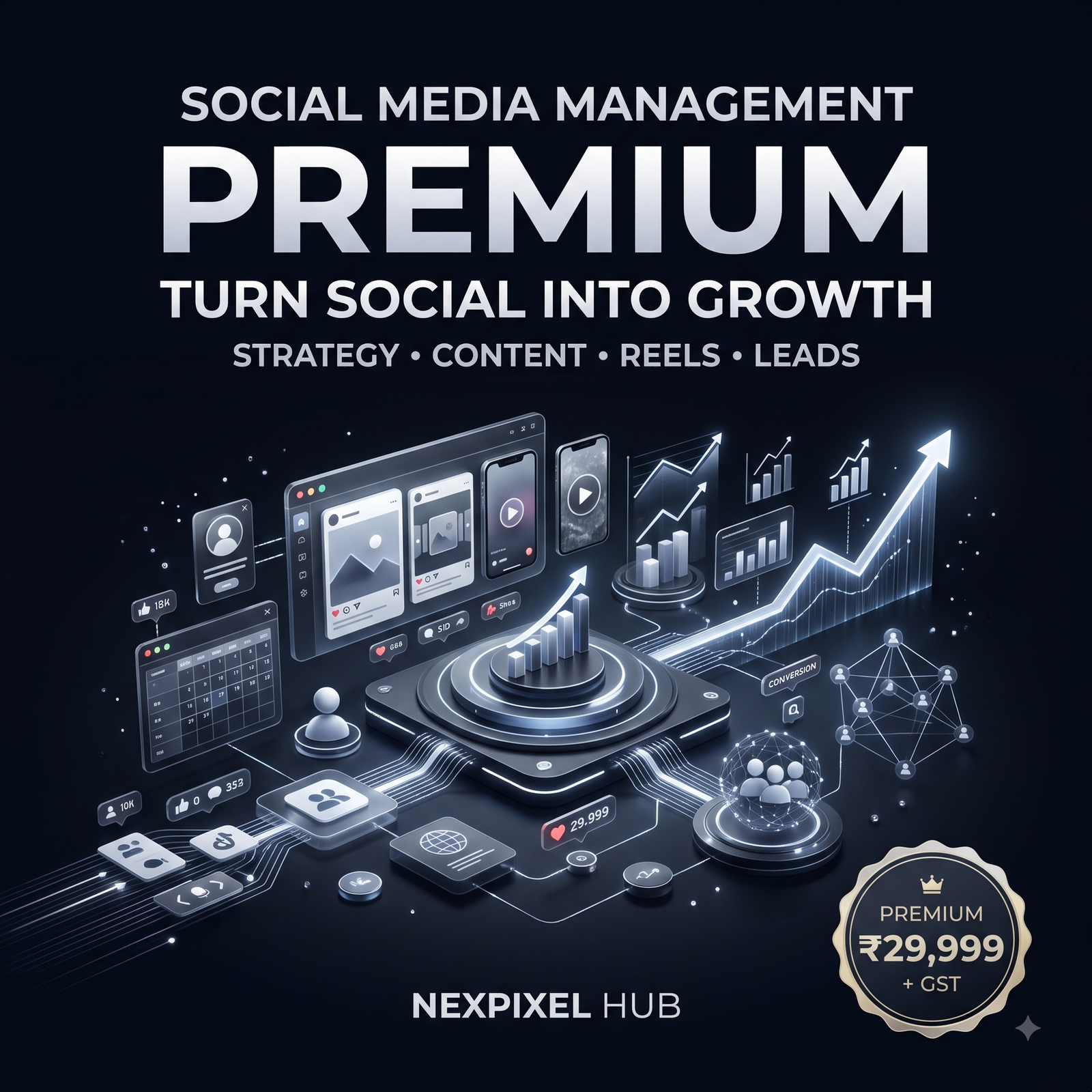 Social Media Management Premium package by NEXPIXEL Hub