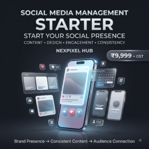 Social Media Management Starter package by NEXPIXEL Hub