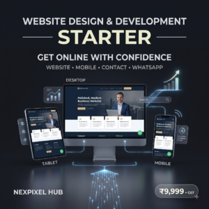 Website Design and Development Starter package by NEXPIXEL Hub