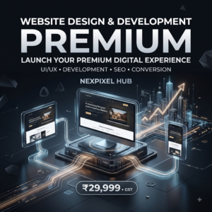 Premium website design and development package by NEXPIXEL Hub